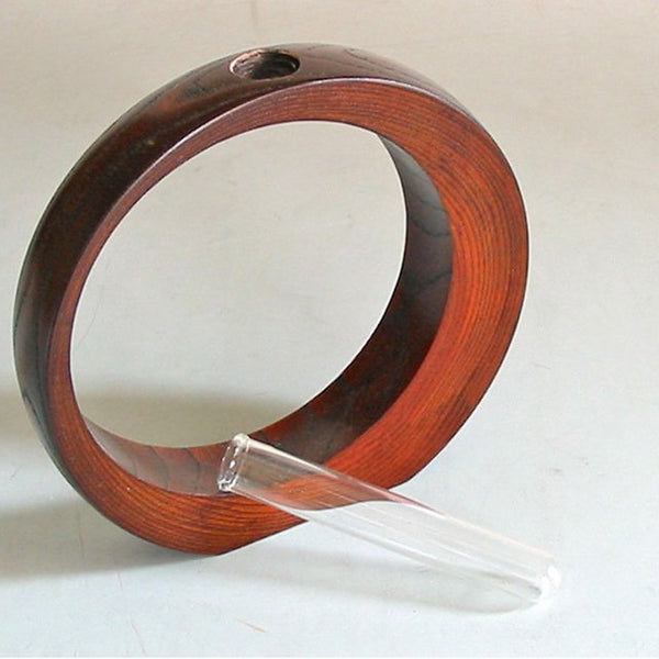 Isuke Lacquered Wooden Flower Vase Crescent Moon Small Size