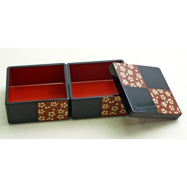 Isuke Mini Jubako Japanese Tiered Box Lacquered Wooden Box