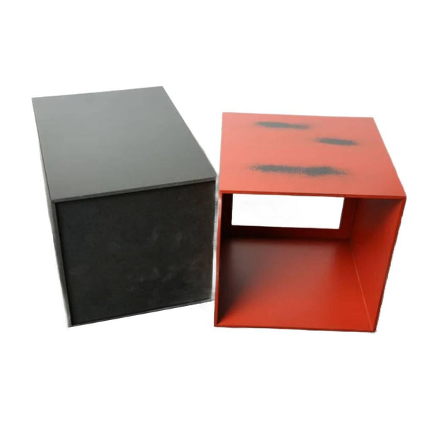 Isuke Negoro Japanese Lacquered Waste Bin Red & Black