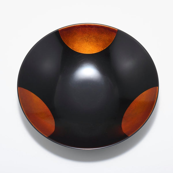 Isuke Sandalwood Lacquer Bowl Sun & Moon Large Size