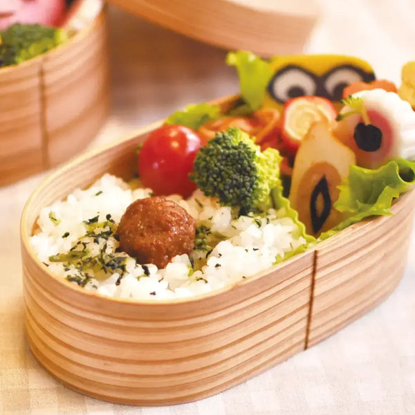 Isuke Wood Bento Box Japanese Lunchbox Seigaiha Wave Pattern