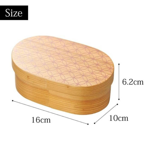 Isuke Wood Bento Box Japanese Lunchbox Shippo Pattern