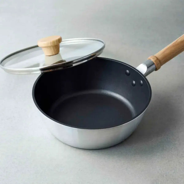 Itaru Multi-Purpose Aluminum Deep Pan With Lid Induction Safe 22cm