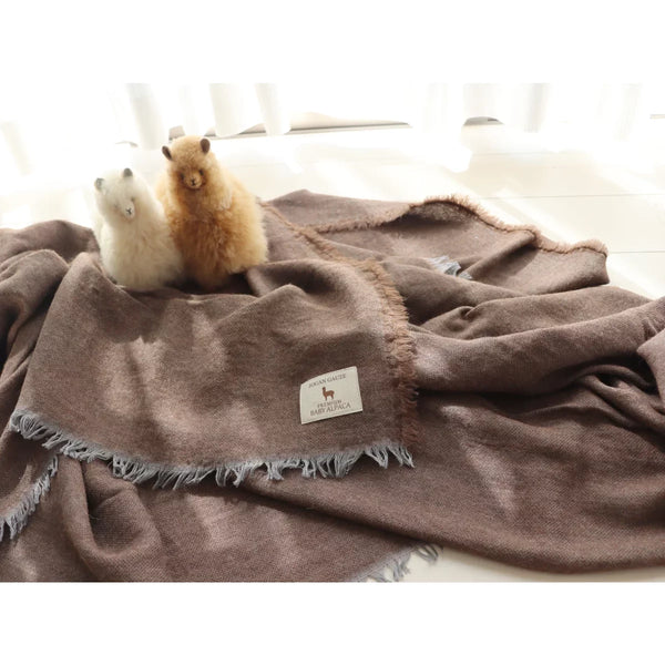 Jogan Baby Alpaca Wool Blanket Alpaca Gauze Throw Blanket 135 x 230 cm