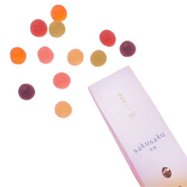 Kahou Sakusaku Assorted Fruit Jelly Candies (6 Flavors) 90g