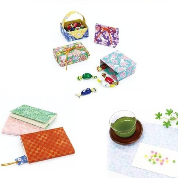 Kamiiso Japanese Pattern Chiyogami Rectangular Origami Paper 12 Sheets