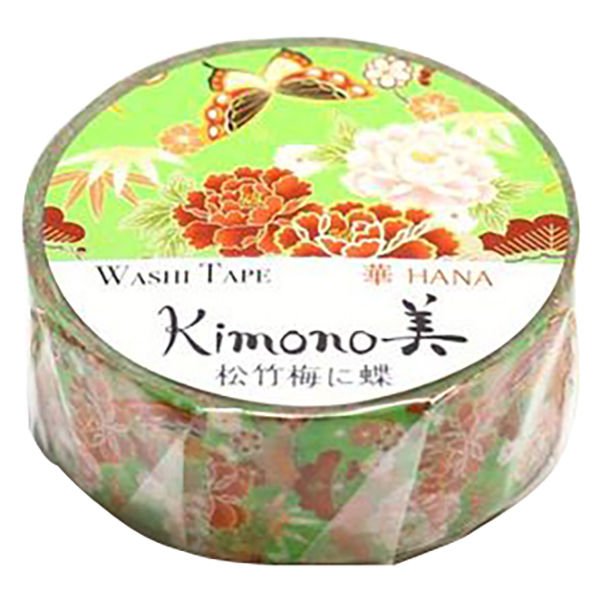 Kamiiso Kimono Washi Tape Kyoto Flowers Pattern Masking Tape