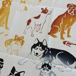 Kenema Tenugui Dog Breeds Japanese Traditional Hand Dyed Cloth