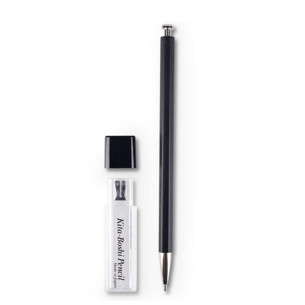 Kitaboshi Adult Pencil Mechanical Pencil With Sharpener Black