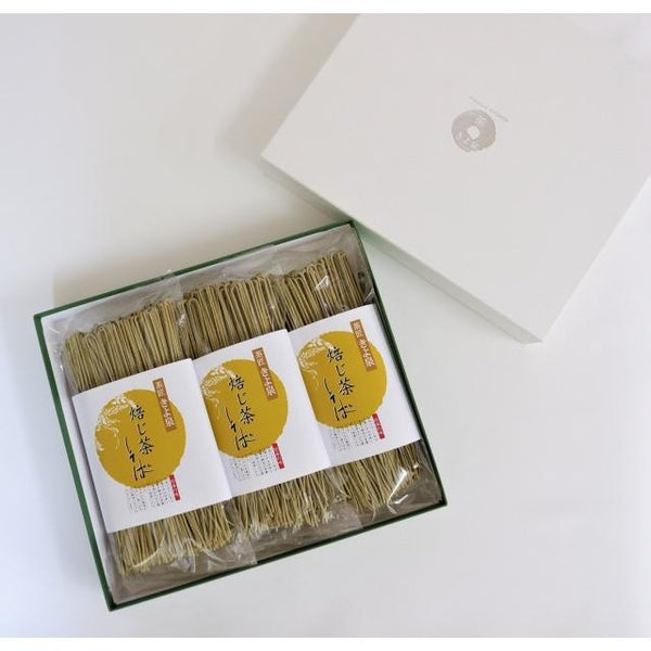 Kiyosen Hojicha Fragrant Roasted Green Tea Soba Noodles 3-Bag Pack