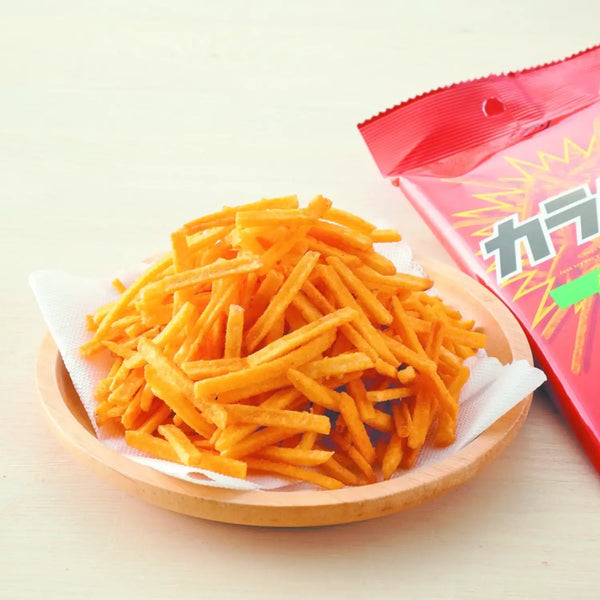 Koikeya Karamucho Hot Chili Spicy Potato Sticks 90g (Pack of 3 Bags)