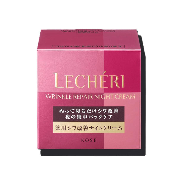 Kosé Lecheri Wrinkle Repair Night Cream for Plump Firm Skin 1.4 oz