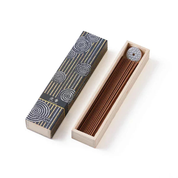 Kousaido Agarwood Oud Rich Fragrance Incense Sticks & Holder 40 ct.