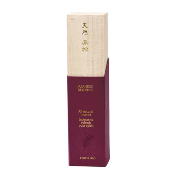 Kousaido All Natural Red Pine Incense in Wooden Box 20 Sticks