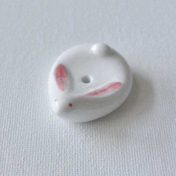 Kousaido Ceramic Incense Burner Rabbit-Shaped Incense Holder & Plate