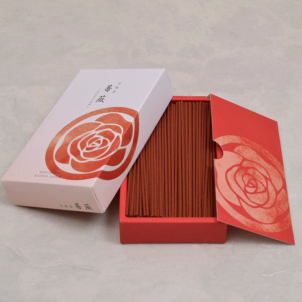 Kousaido Kyoto Low Smoke Rose Incense Sticks Delicate Fragrance 70g