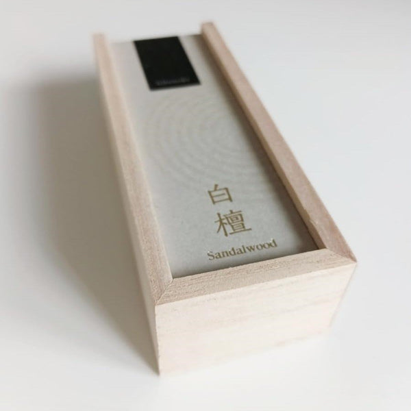 Kousaido Premium Sandalwood Incense in Elegant Wooden Box 15 Sticks
