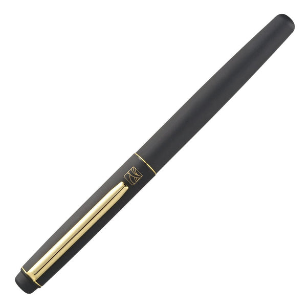 Kuretake Brush Pen Gold & Black Leather Pattern (+3 Ink Pen Refills)