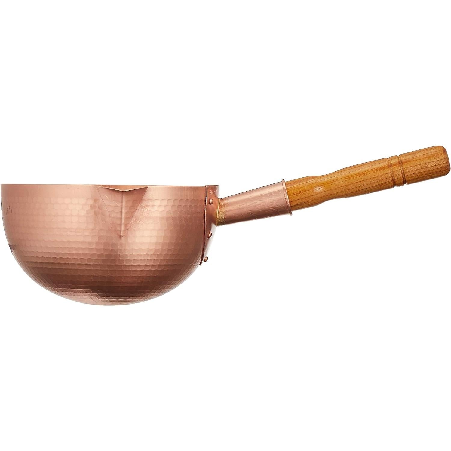 Marushin Hammered Copper Saucepan Superior Heat Control 6L φ27cm