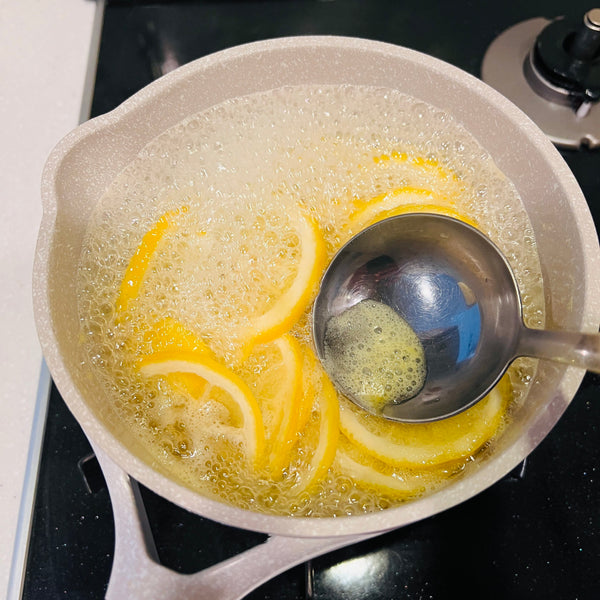 removing foam from lemonade syrup