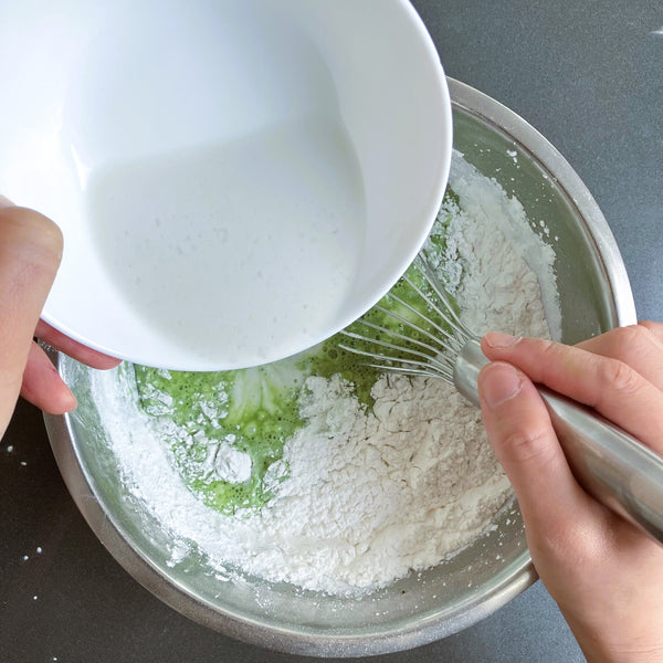 adding the coconut milk