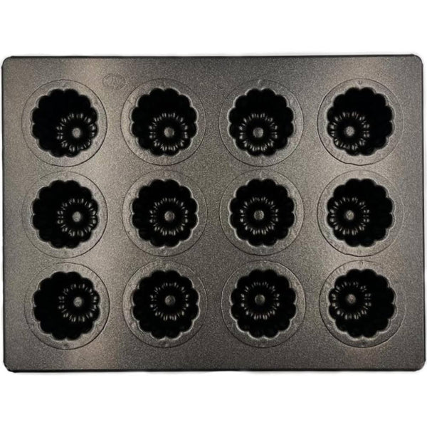 Matsunaga Nonstick Teflon Coated Canelé Baking Mold Tray 12 Cups