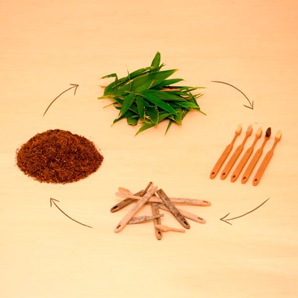 Meguru Eco Friendly Bamboo Toothbrush Gentle Natural Bristle