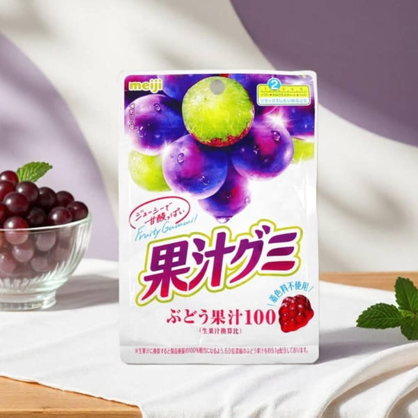 Meiji Fruit Gummy Candies Grape Gummies 54g (Pack of 3)