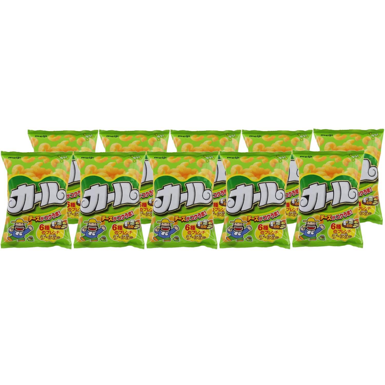Meiji Karl Cheese Curls Corn Puff Snack (Box of 10 Bags)