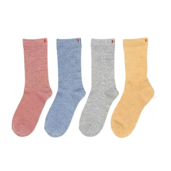 MinaFit Cotton Stretch Crew Socks Unisex One Size Fits Most 8.7-11.4"