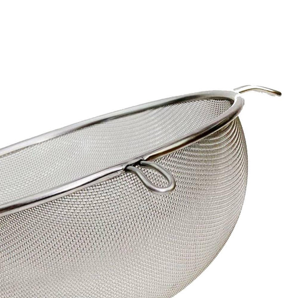 Minex Wooden Handled Fine Mesh Strainer Stainless Steel Sieve 180mm