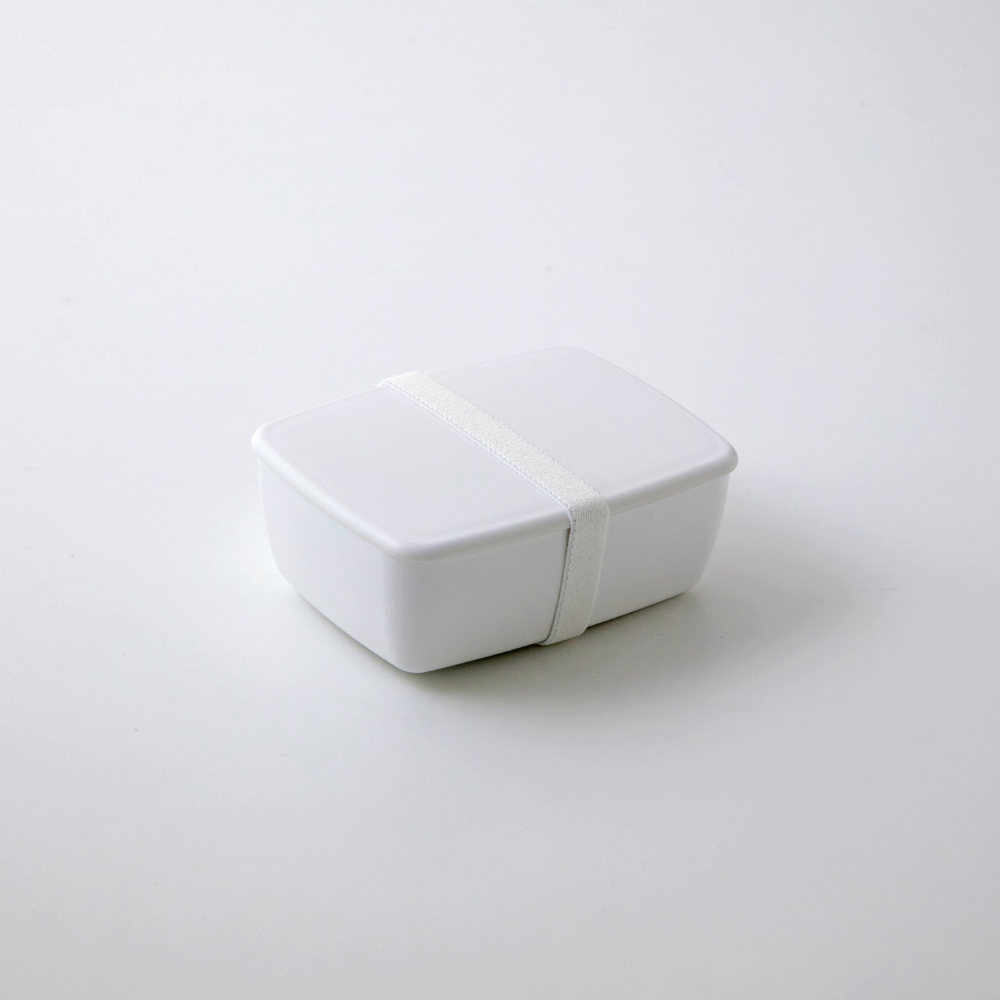 Minimalist White Microwaveable Bento Lunch Box Big Capacity 20.3 fl oz