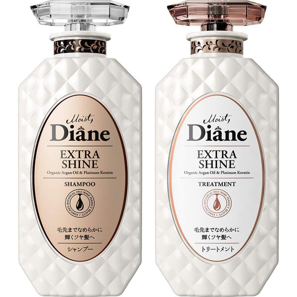Moist Diane Shampoo Extra Shine Glossy Hair Organic Argan Oil & Keratin 450ml