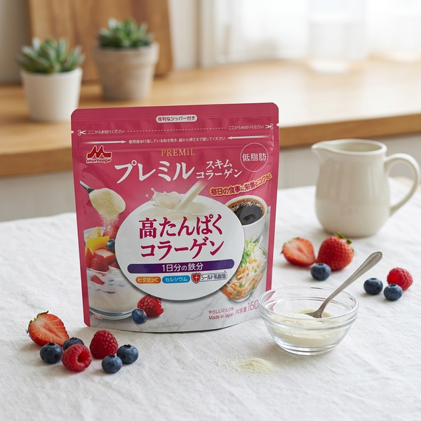 Morinaga Low Fat High Protein Skim Milk Collagen Powder Mix 160g