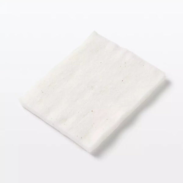 Muji Cut Cotton Ecru Unbleached Facial Cotton Pads Large 90x70mm 88 pcs.
