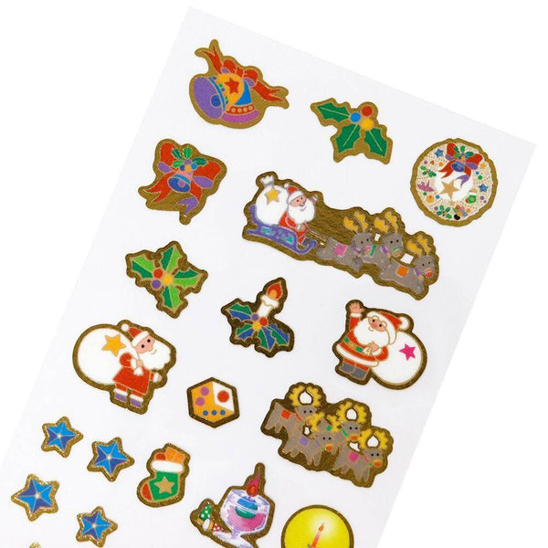 Nippon Seal Gold Foil Christmas Washi Stickers 1 Sheet