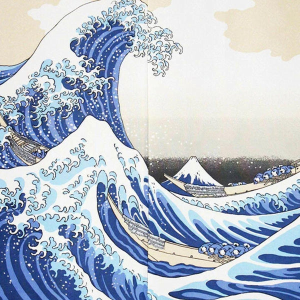 Noren Great Wave off Kanagawa Print Hokusai Art Japanese Curtain