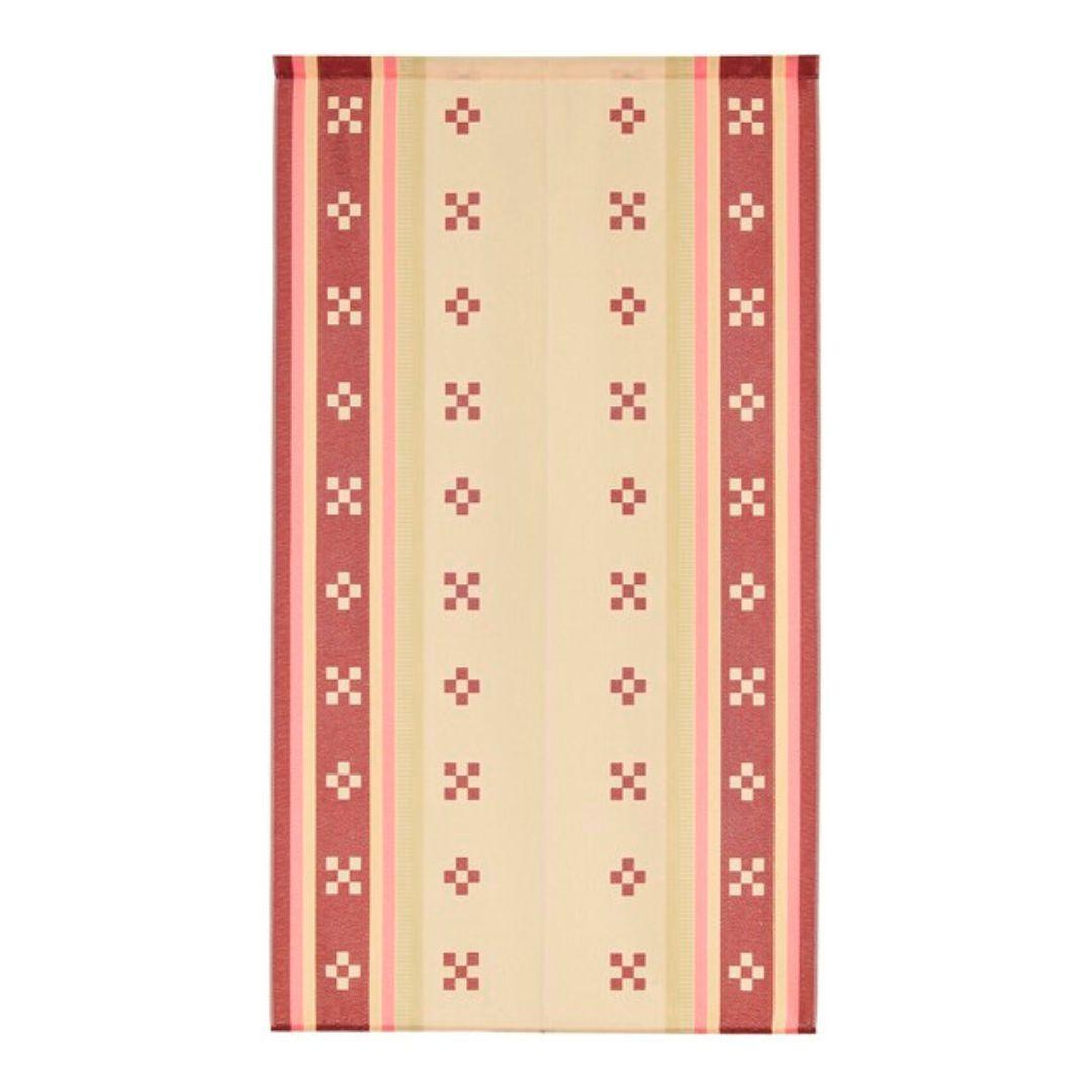 Noren Traditional Five & Four Square Red Kasuri Pattern Doorway Curtain