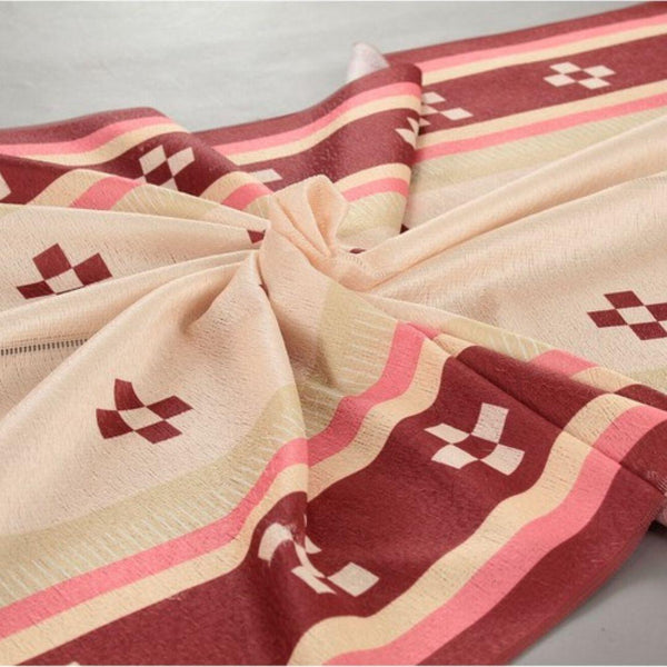 Noren Traditional Five & Four Square Red Kasuri Pattern Doorway Curtain