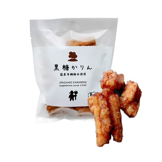 Organic Karinto Rice Crackers Soaked With Shoyu Brown Sugar 30g (Pack of 3)