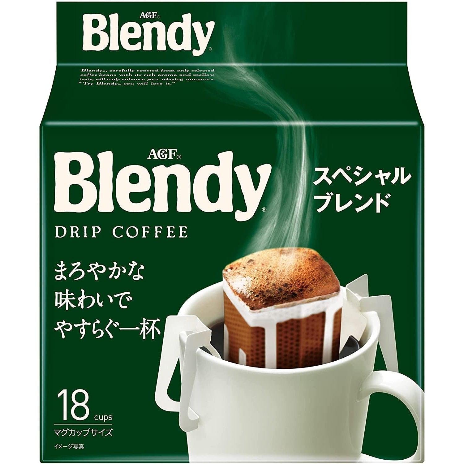 AGF Blendy Drip Coffee Special Blend 18 Single-Serve Bags