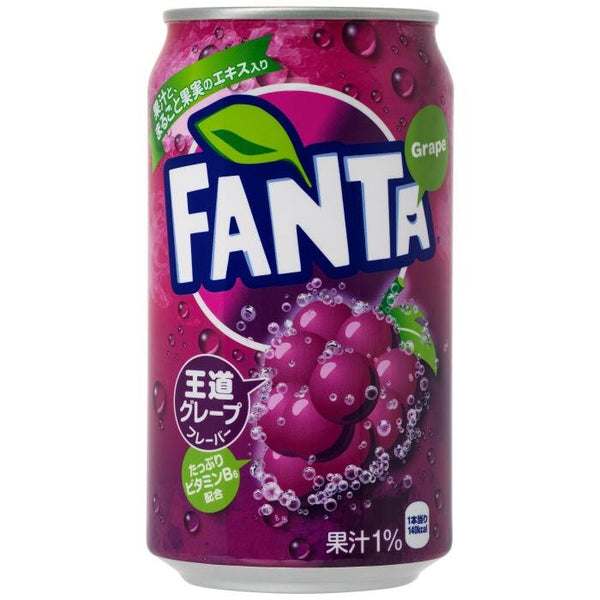 Fanta Grape Soda Japanese Soft Drink 350ml (Pack of 3)