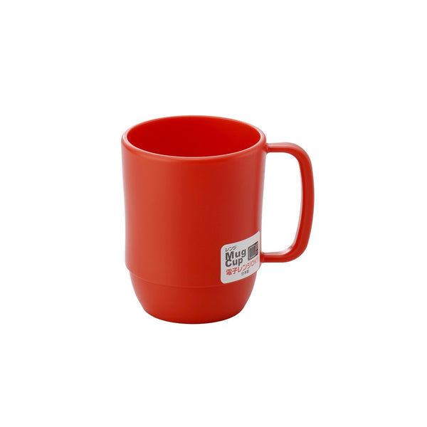 Inomata Microwavable Plastic Coffee Mug Hot Beverage Cup Red 350ml