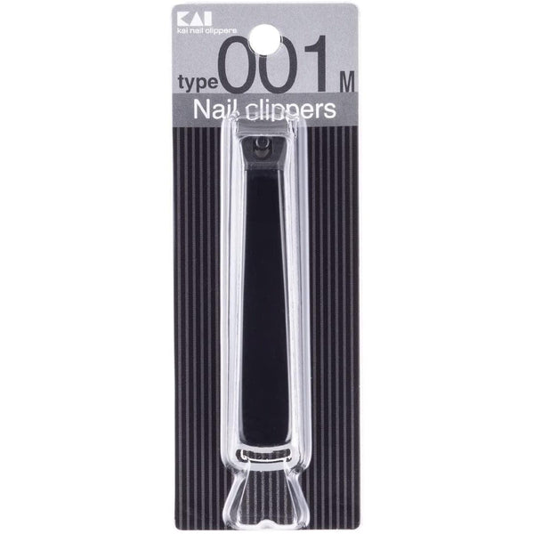KAI Nail Clipper Type 001 Black Nail Cutter With Catcher KE0101
