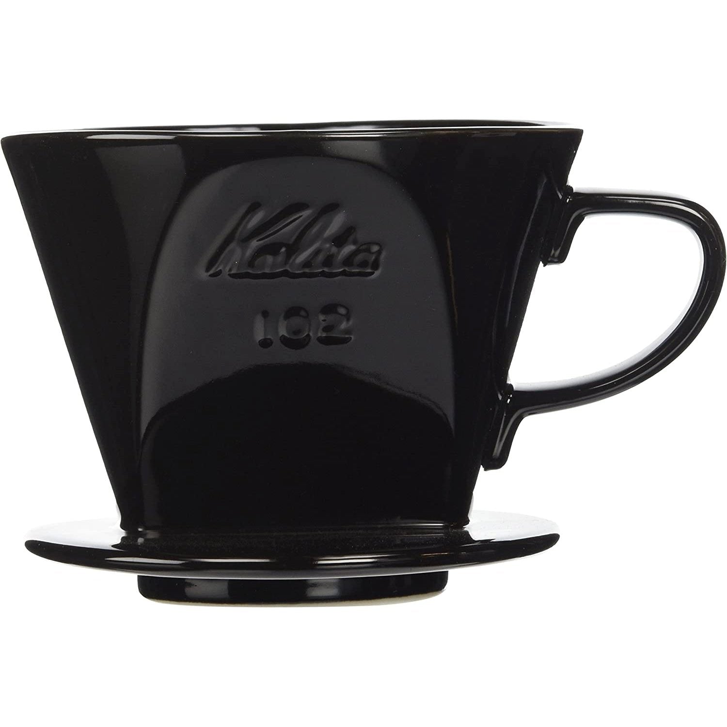 Kalita Ceramic Coffee Dripper Pour-Over Brewer for 2-4 Cups 102 Black