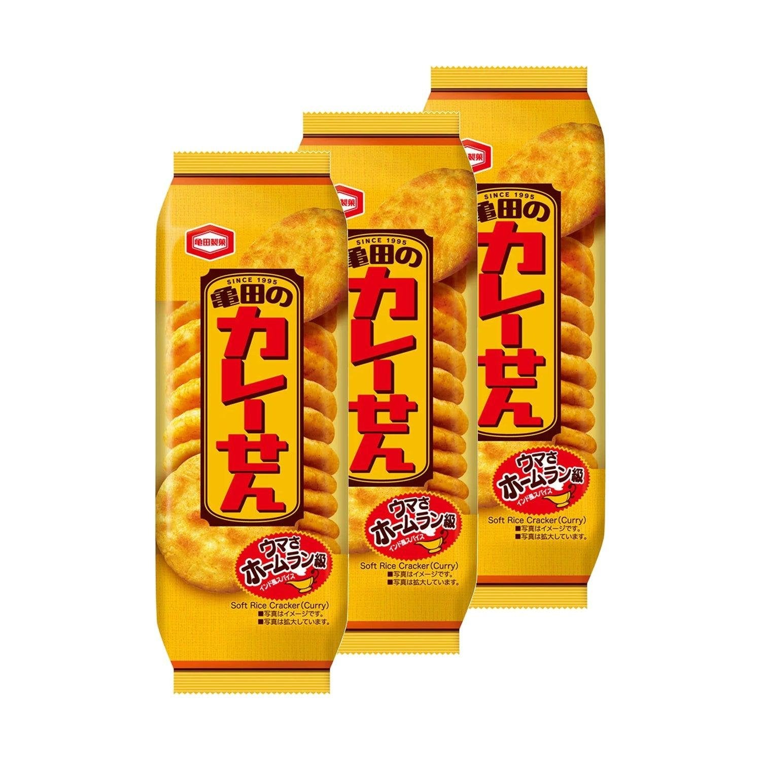 Karesen Curry Senbei Rice Crackers (Pack of 3)