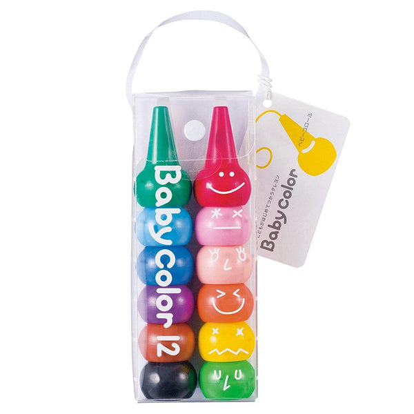 Rangs Japan Baby Color Safe Non-Toxic Washable Crayons 12 Colors