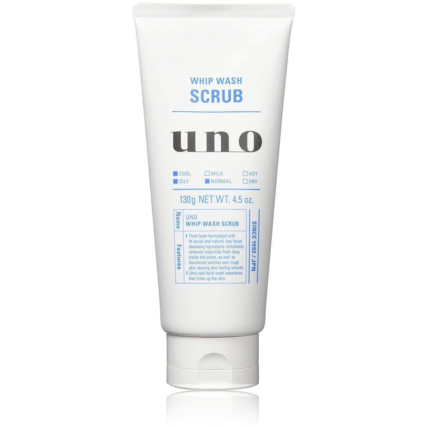 Uno Whip Wash Scrub Cooling Firming Men Facial Wash 130g