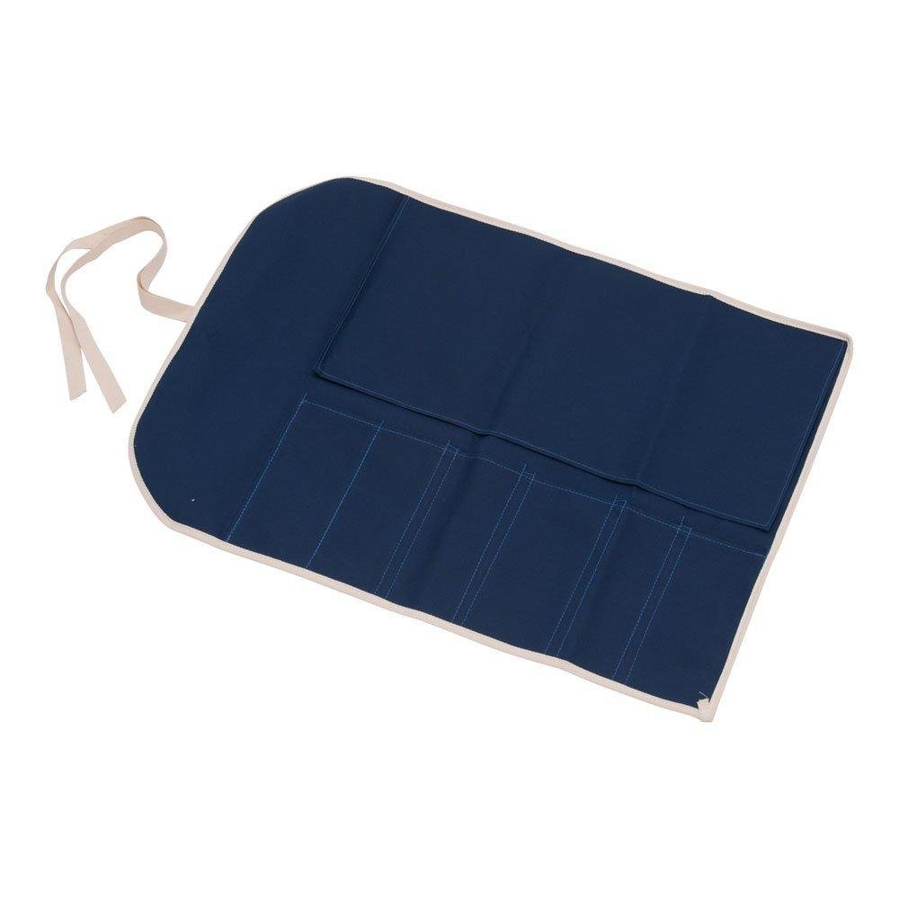 Sakai Takayuki Chef's Knife Roll Carry Bag Canvas Cloth Navy Blue