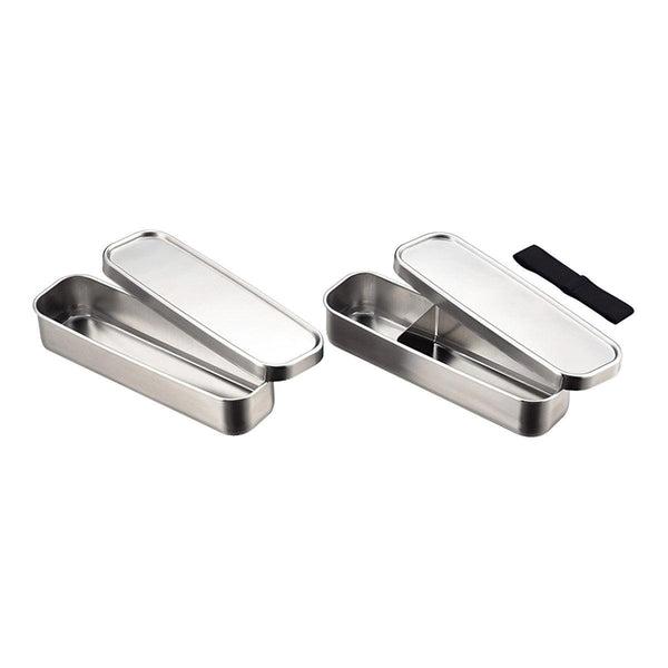 Kobo Aizawa Rectangular Slim Two-Tier Lunch Box Stainless Steel Bento Box 700ml